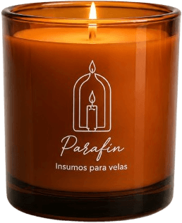 Vela Parafin en frasco ámbar